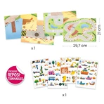Creative set of reusable stickers Cars, Djeco