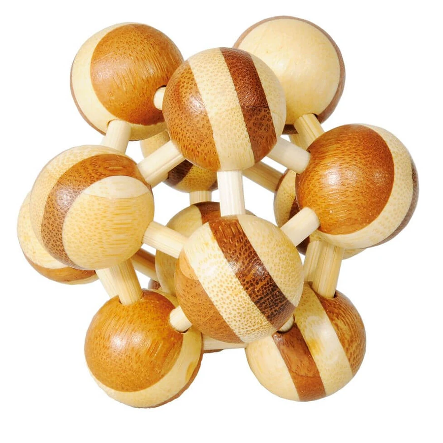 Logic game IQ Puzzle 3D Atom Atom two colors, Fridolin