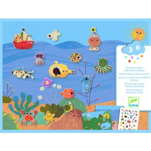 Repositionable stickers By sea and by land, Djeco