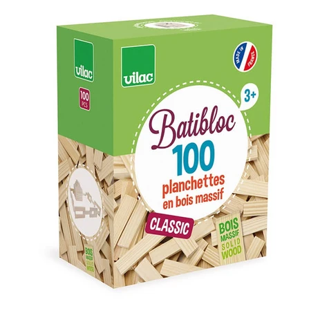 Set 100 de piese lemn - Batibloc - Vilac