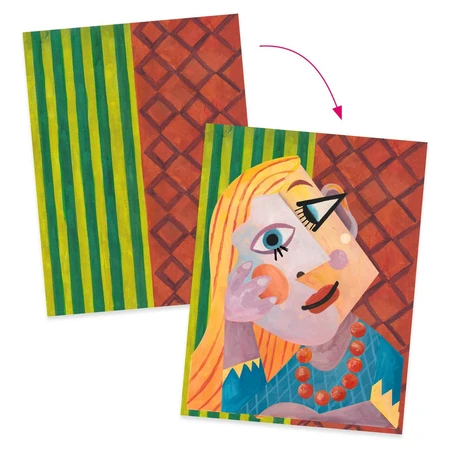 Creative workshop Square head Inspired by Picasso, Djeco