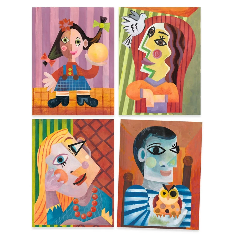 Creative workshop Square head Inspired by Picasso, Djeco
