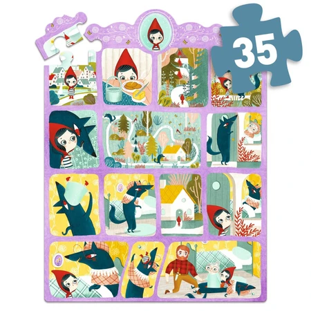 Puzzle del cuento de Caperucita Roja, Djeco