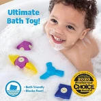 Blockaroo schuimblokjes set met magneet, Boot 10 stuks