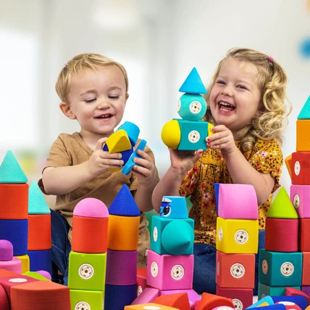 Blockaroo schuimblokjes set met magneet, Boot 10 stuks