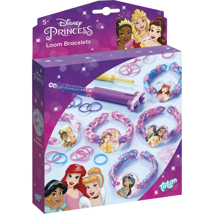 Creative set of colorful elastic bracelets, Disney Princess