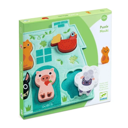 Wooden puzzle with felt base, Djeco