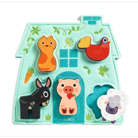 Wooden puzzle with felt base, Djeco