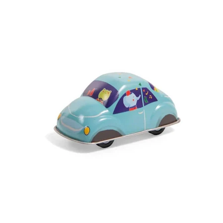 Blauwe metalen auto, Moulin Roty