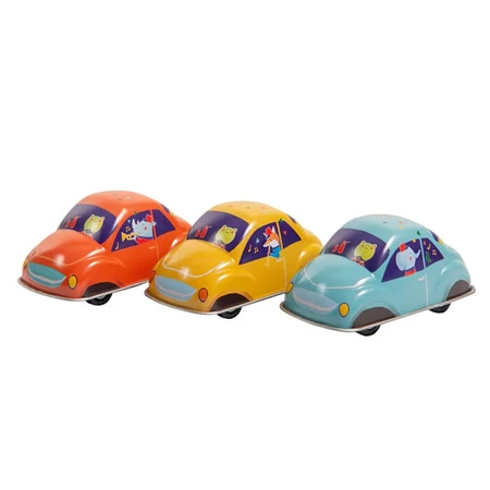 Blauwe metalen auto, Moulin Roty