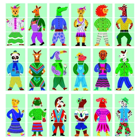 Spiel Eduludo Mix & Match Modanimo, Djeco