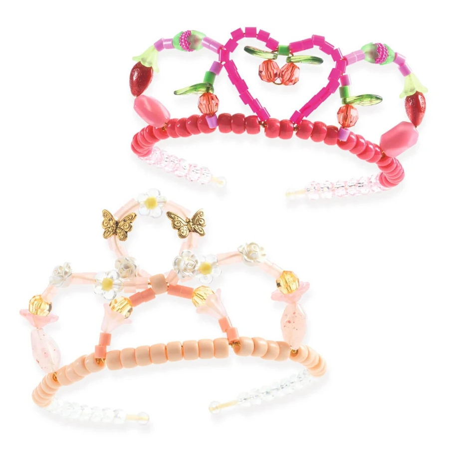 Creatieve set roze tiara's, Djeco