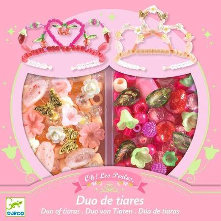 Creatieve set roze tiara's, Djeco