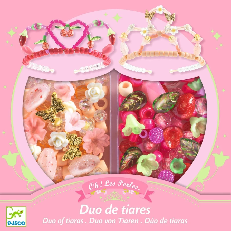 Creatieve set roze tiara's, Djeco