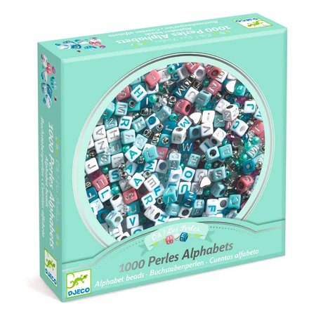 Perles de lettres argentées, Djeco