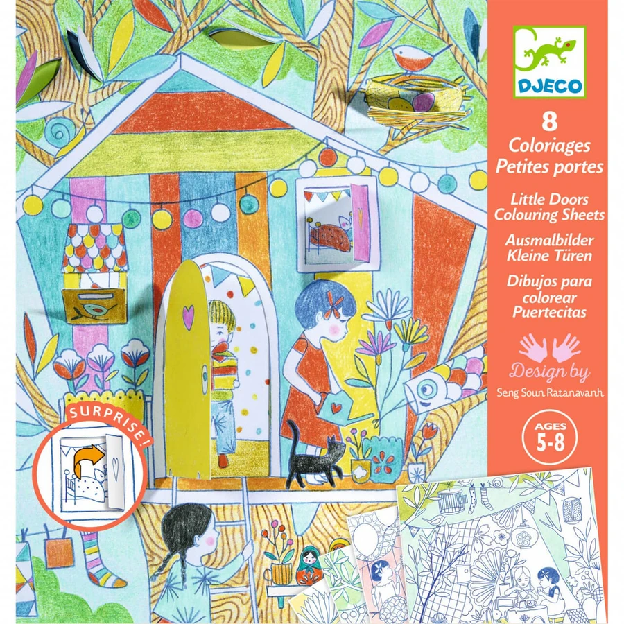 Tableros para colorear con sorpresas Nina's Games, Djeco