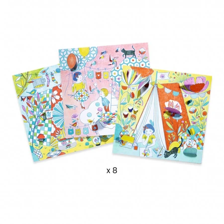 Tableros para colorear con sorpresas Nina's Games, Djeco