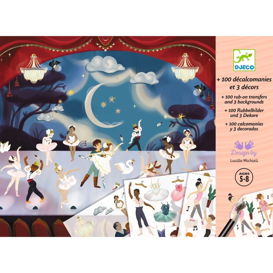 Set de transferencias creativas Ballet, Djeco