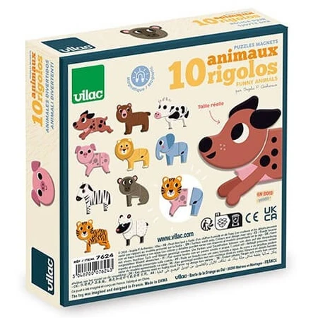 Divertidos animales magnéticos de madera - 30 piezas - Vilac