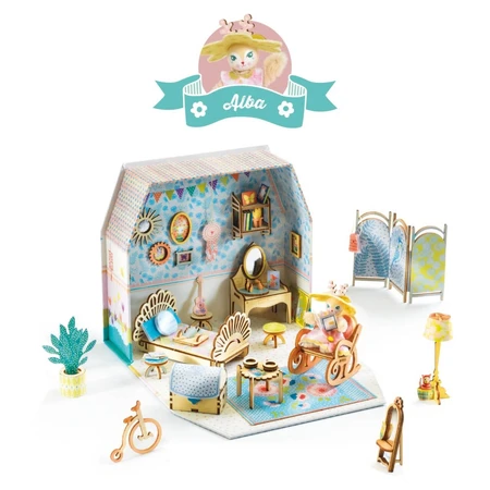 Miniature house to assemble and color Alba, Djeco