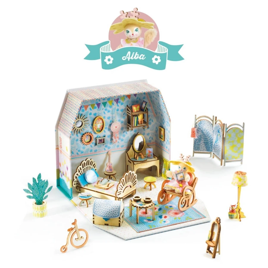 Miniature house to assemble and color Alba, Djeco