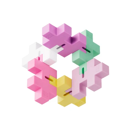 HEXEL Spectrum - Creative fidget toy - Plus Plus, Bubblegum
