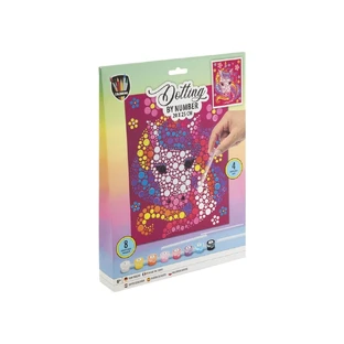 Creatieve set Dot by dot cijferschilderen, Dotten op nummer, eenhoorn