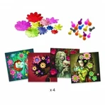 Creative set Paper Portraits with Flowers, Djeco