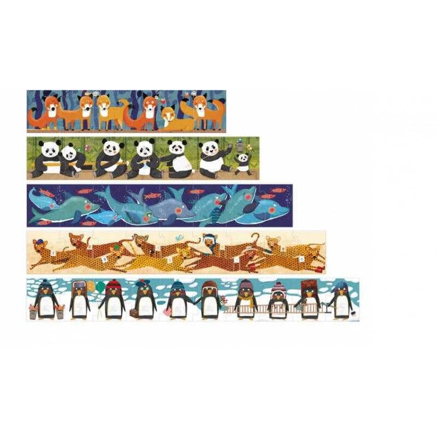 Progressive puzzle 1,2,3..10 penguins Londji