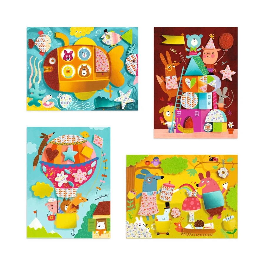 Creative workshop Self-adhesive foam collage, Djeco