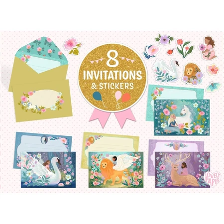 Fantastic Animals invitation set, Djeco