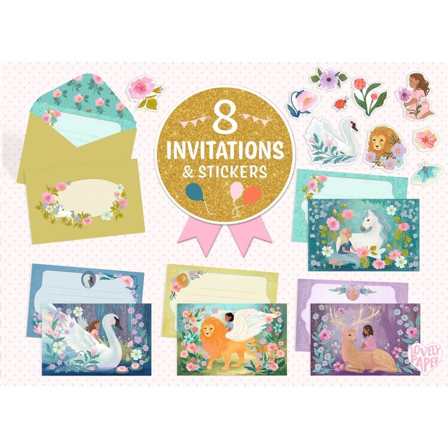 Fantastic Animals invitation set, Djeco