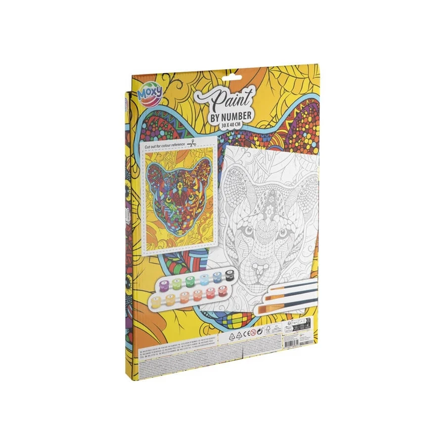 Creative set, Paint by Numbers, Canvas Panther