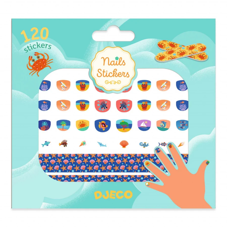 Autocollants méditerranéens pour ongles, Djeco
