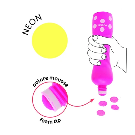 Satz von 4 neonfarbenen Markern für Baby, Djeco