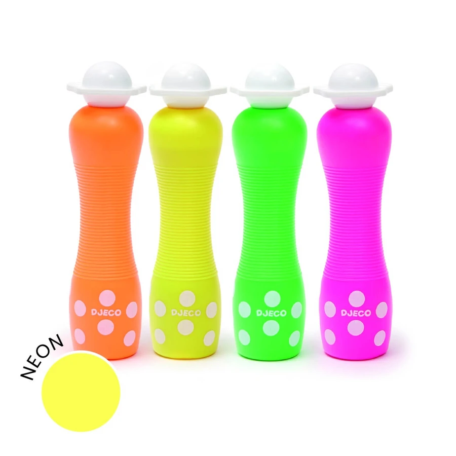 Satz von 4 neonfarbenen Markern für Baby, Djeco
