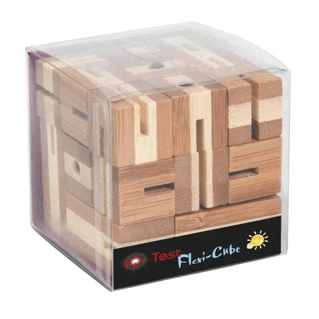 Flexi-cub bamboo 3D logic puzzle game