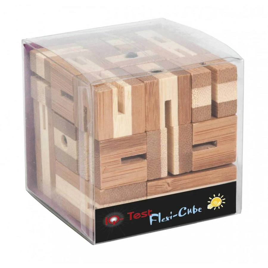 Flexi-cub bamboo 3D logic puzzle game