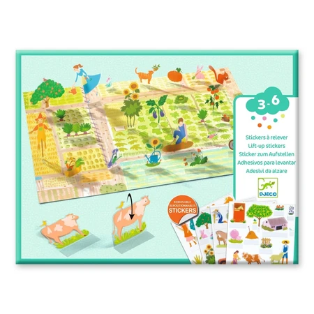 Jeu créatif d'autocollants réutilisables Farm, Djeco