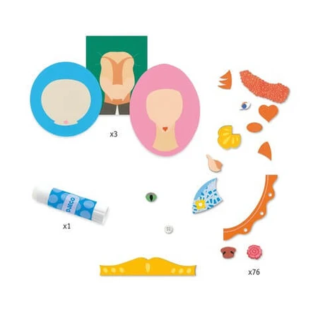 Creative collage set Family portraits, Djeco