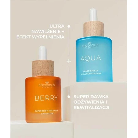 Cocosolis, AQUA, suero facial con ácido hialurónico, 50 ml