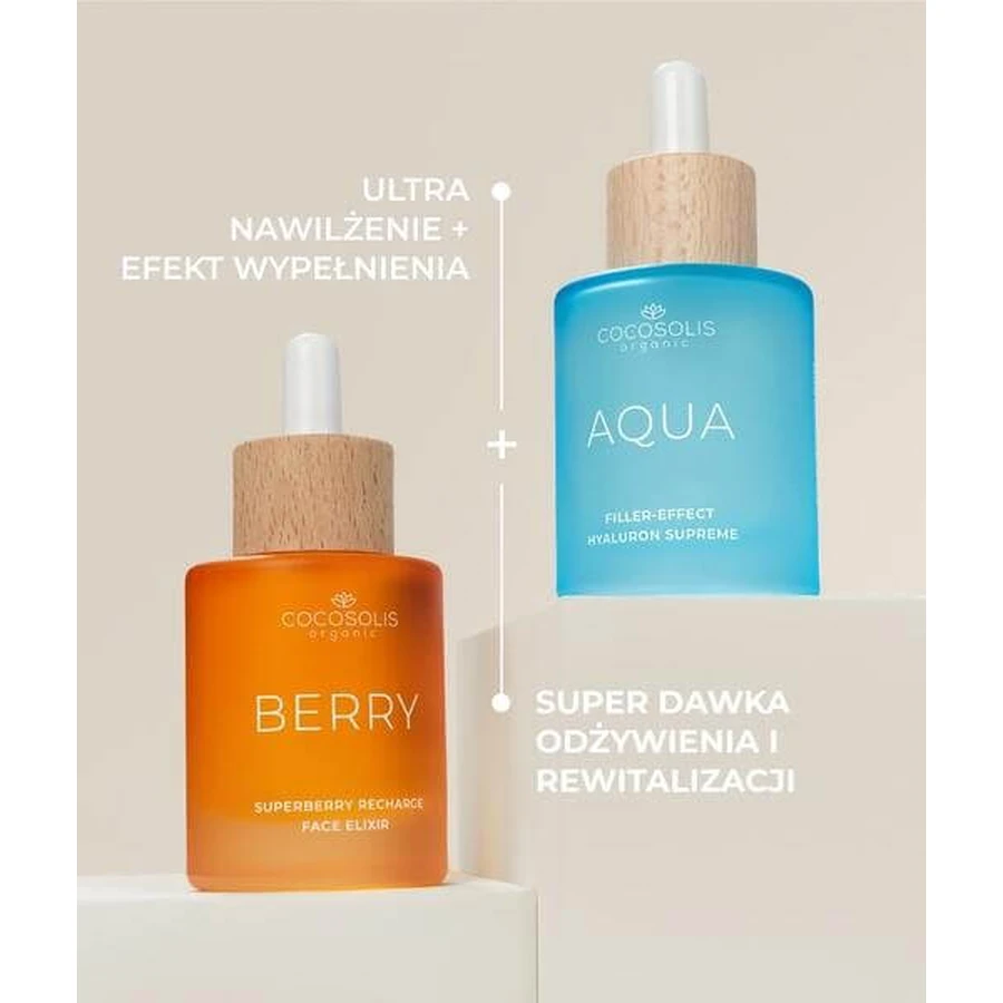 Cocosolis, AQUA, suero facial con ácido hialurónico, 50 ml