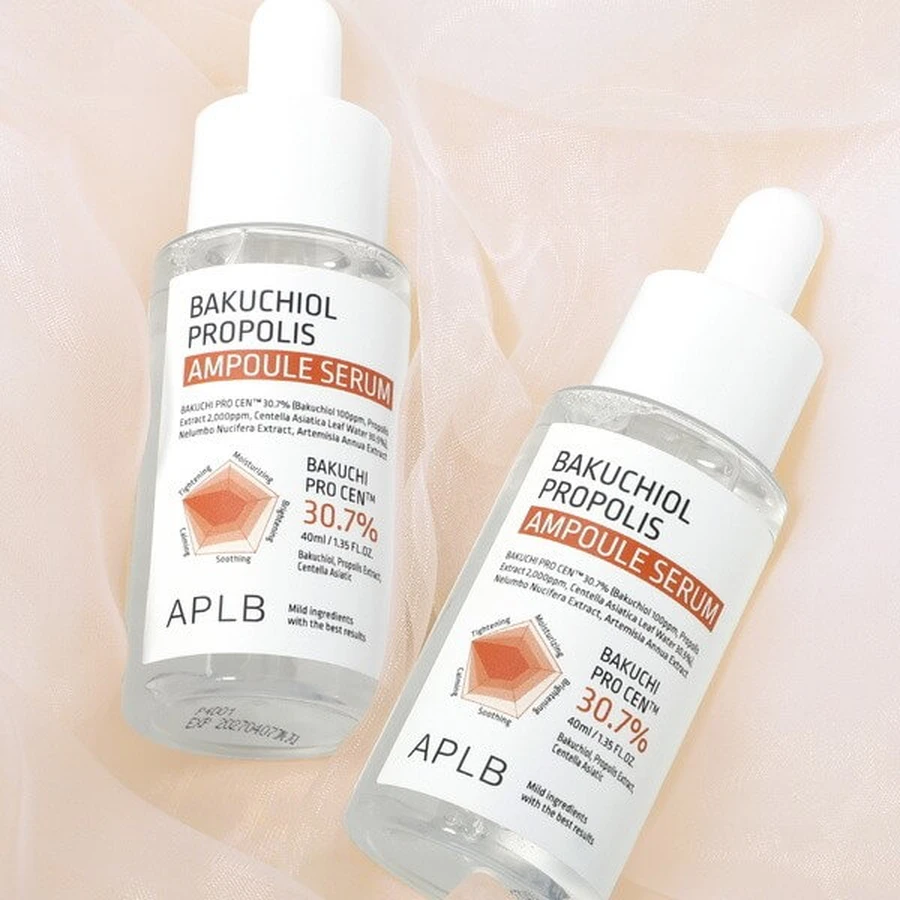 APLB Bacchiol Propolis Ampulle, beruhigendes Gesichtsserum mit Bacchiol und Propolis, 40 ml
