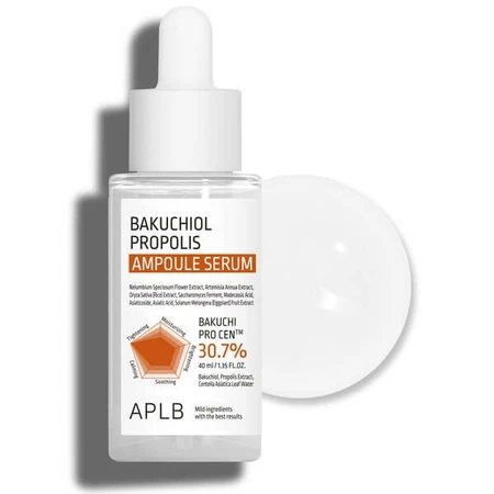 APLB Bacchiol Propolis Ampulle, beruhigendes Gesichtsserum mit Bacchiol und Propolis, 40 ml
