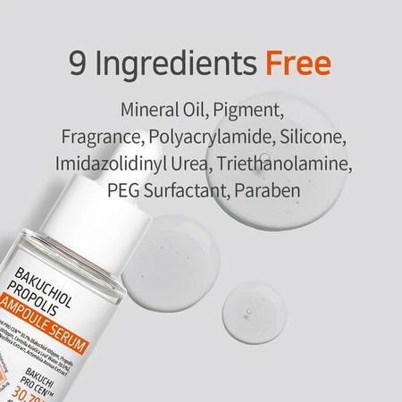 APLB Bacchiol Propolis Ampulle, beruhigendes Gesichtsserum mit Bacchiol und Propolis, 40 ml