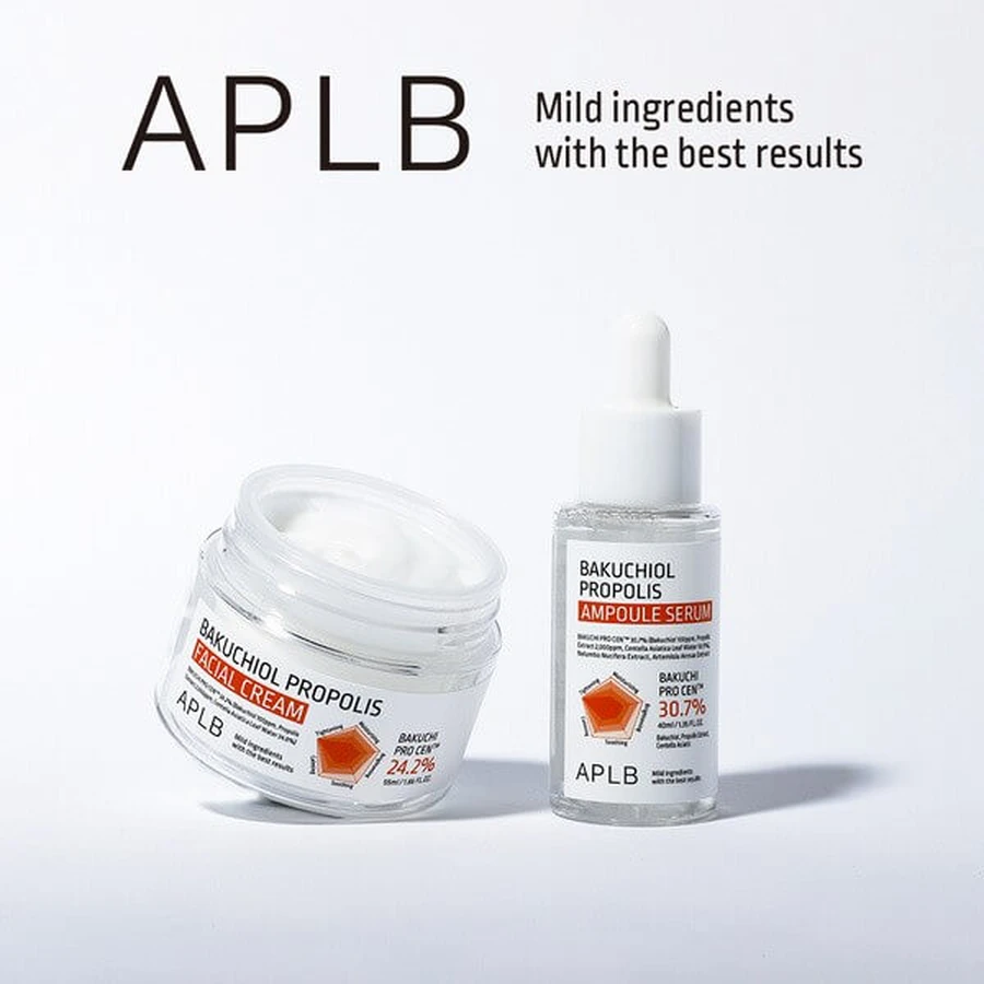 APLB Bacchiol Propolis Ampulle, beruhigendes Gesichtsserum mit Bacchiol und Propolis, 40 ml
