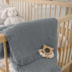 Lionelo Musselin-Decke, Baby-Musselin-Decke, Grey Dove, 1 Stück.