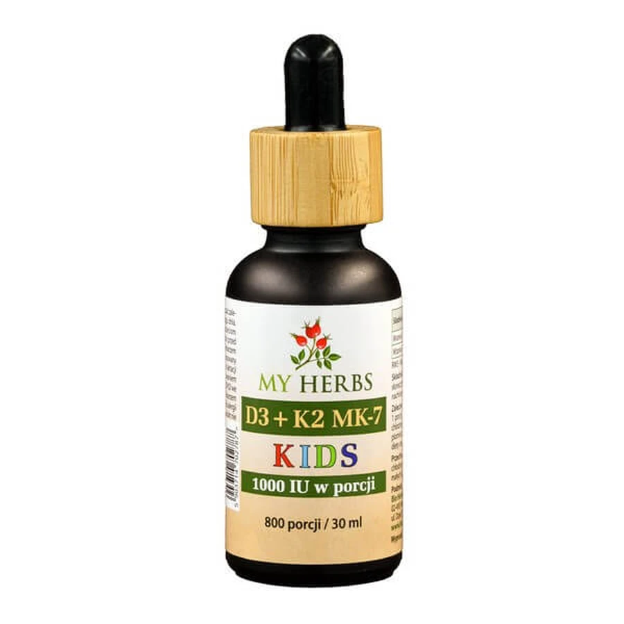 My Herbs D3+K2 MK-7 Kids, gouttes, 30 ml