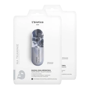 Set van 2 x L`Biotica, hyaluronmasker op stof, 23 ml
