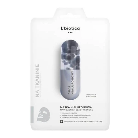 Set van 2 x L`Biotica, hyaluronmasker op stof, 23 ml